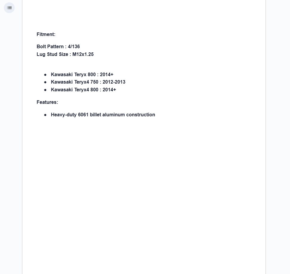 SuperATV 1.5" Wheel Spacer 4/136 for M12x1.25 For Kawasaki Teryx 2014+ - Image 2