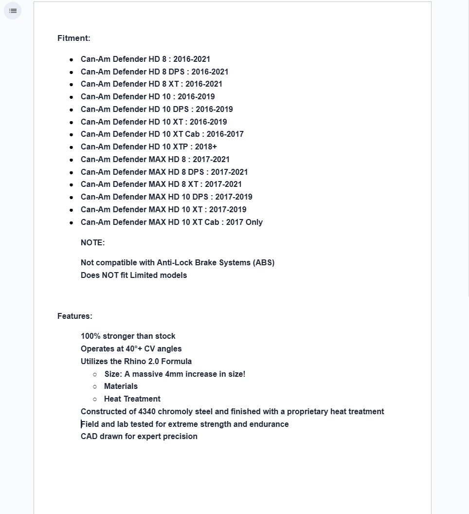 SuperATV Rhino 2.0 Big Lift Kit Front Left Can-Am Defender - Image 7