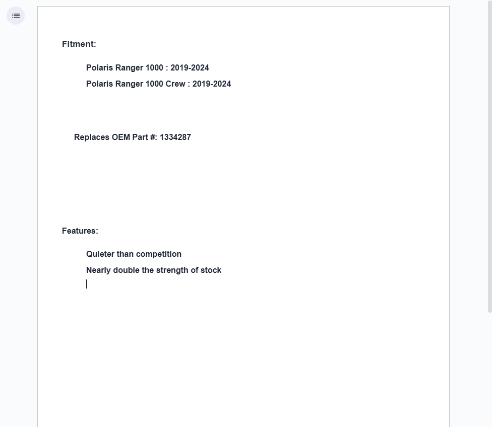 SuperATV Heavy Duty Reversse Chain For Polaris Ranger 1000 2019-2024 (1334287) - Image 3