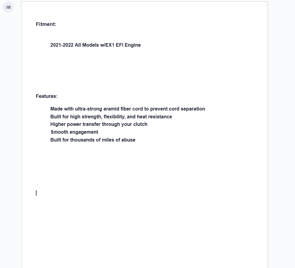 SuperATV EZ-GO Warehouse Drive Belt w/EX1 EFI Engine 2012-2022 - Image 2