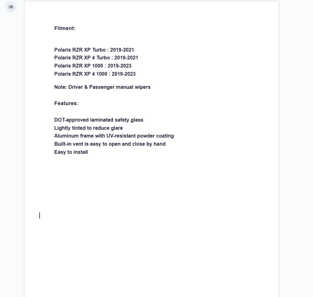 Assault Industries Glass Windshield (2 Wipers) For Polaris RZR XP/ Xp Turbo - Image 7