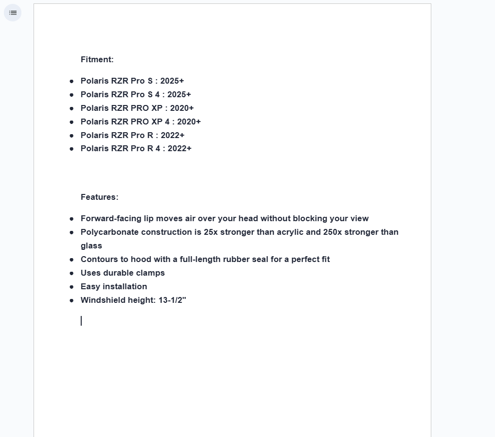 SuperATV Clear Half Windshield For Plaris RZR PRO S, PRO R, PRO XP - Image 6