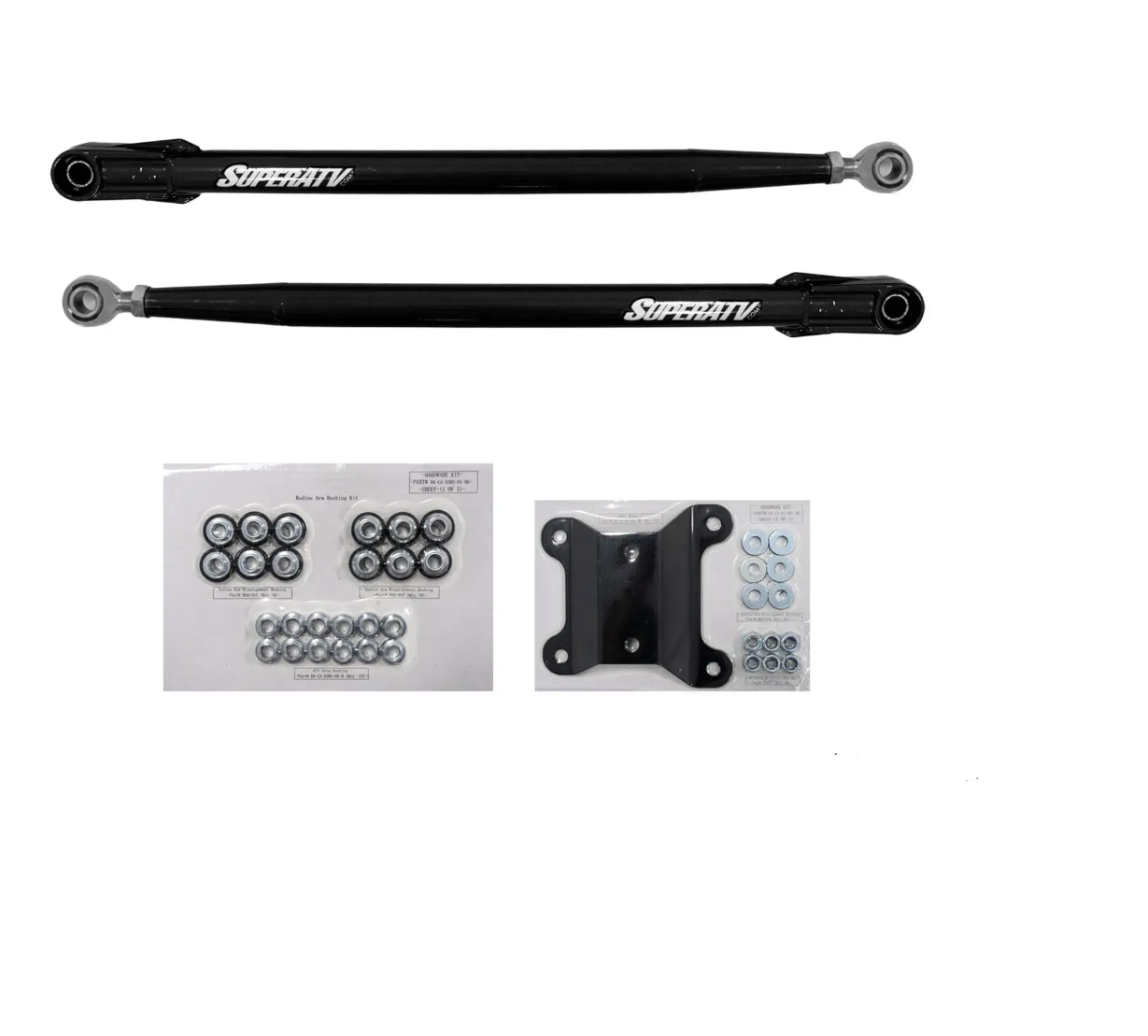 SuperATV Red Tubed Lower Radius Arms For Can-Am Maverick X3 64" - Image 3