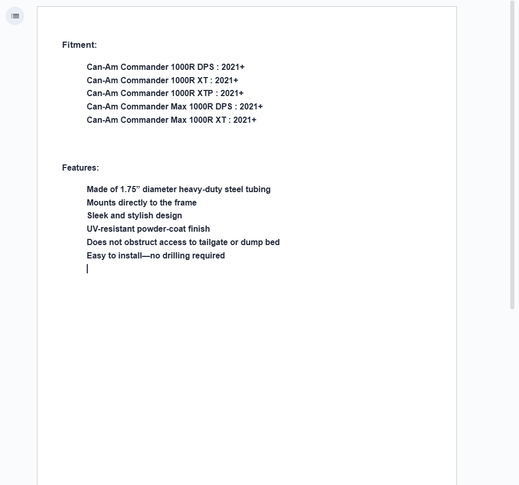 SuperATV Rear Bumper For Can-Am Commander 1000 2021+ - Image 7