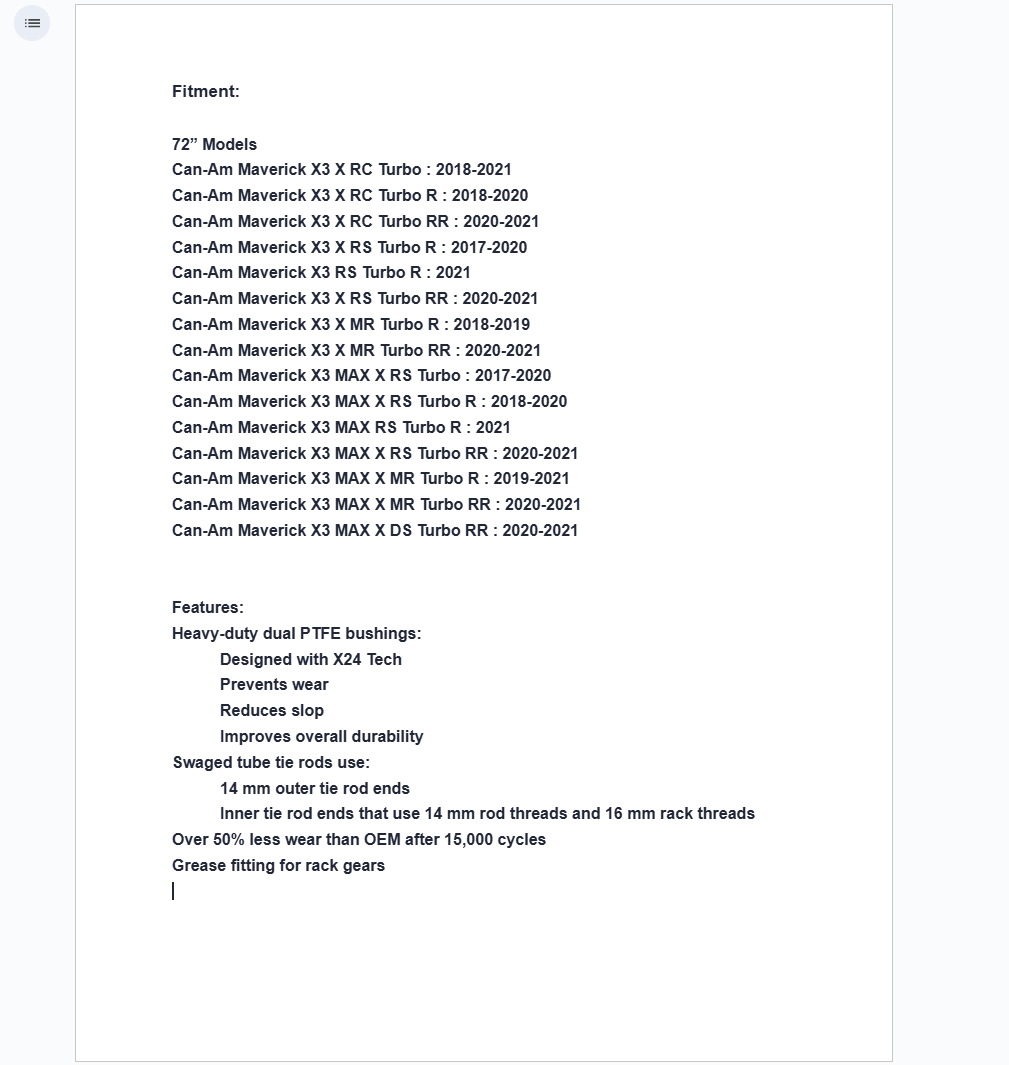 SuperATV Rackboss 2.0 Rack & Pinion For Can-Am Maverick X3 72" - Image 6