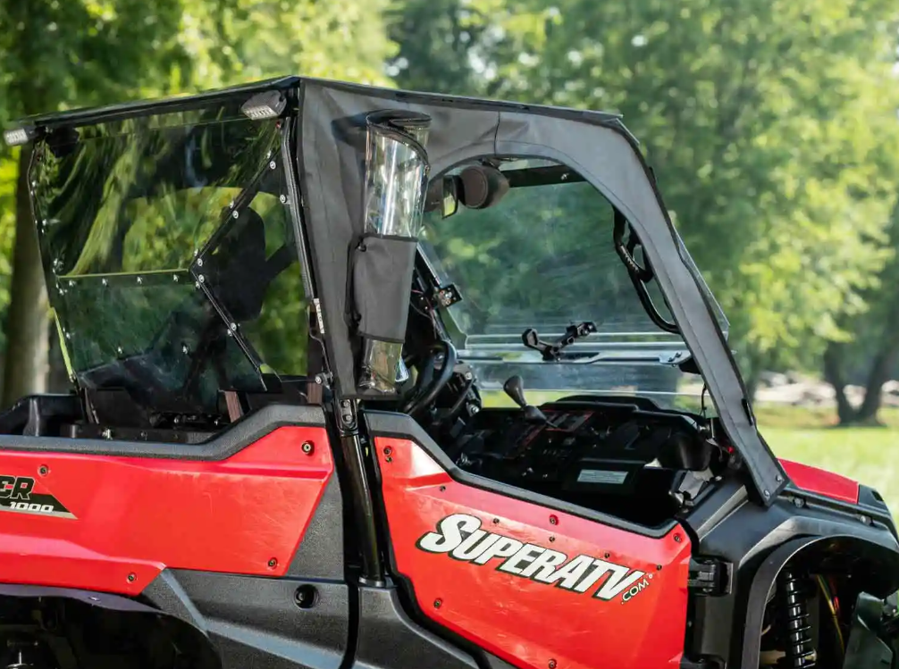 SuperATV Primal Soft Cab Enclosure Upper Doors For Honda Pioneer 1000 2016+ - Image 4