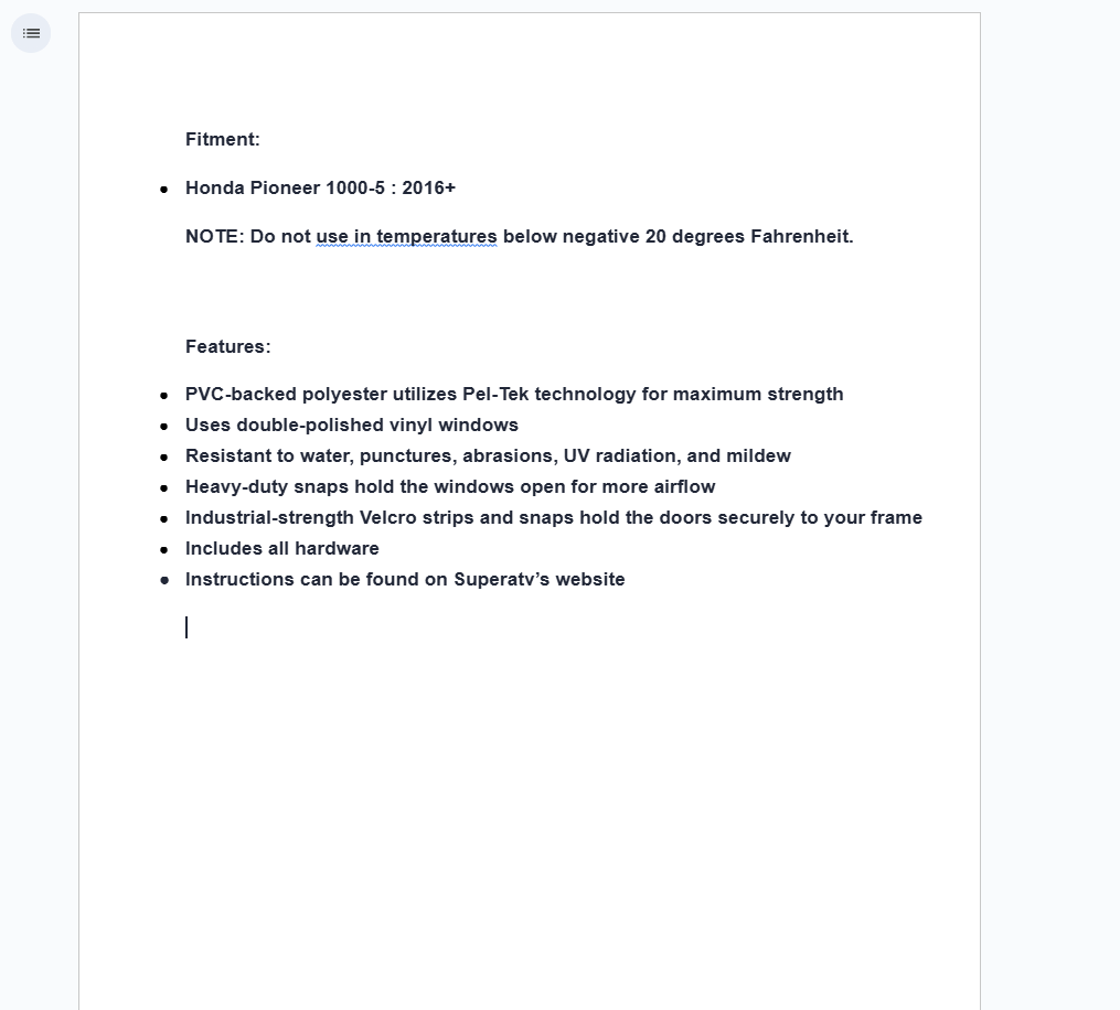 SuperATV Primal Soft Cab Enclosure upper Doors For Honda Pioneer 1000-5 2016+ - Image 5