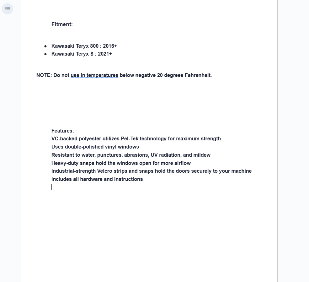 SuperATV Soft Cab Enclosure Upper Doors For Kawasaki Teryx 800, S - Image 6