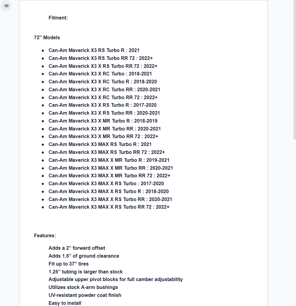SuperATV High Clearance 2" Forward Offset A-arms For Can-Am Maverick X3 72" - Image 9