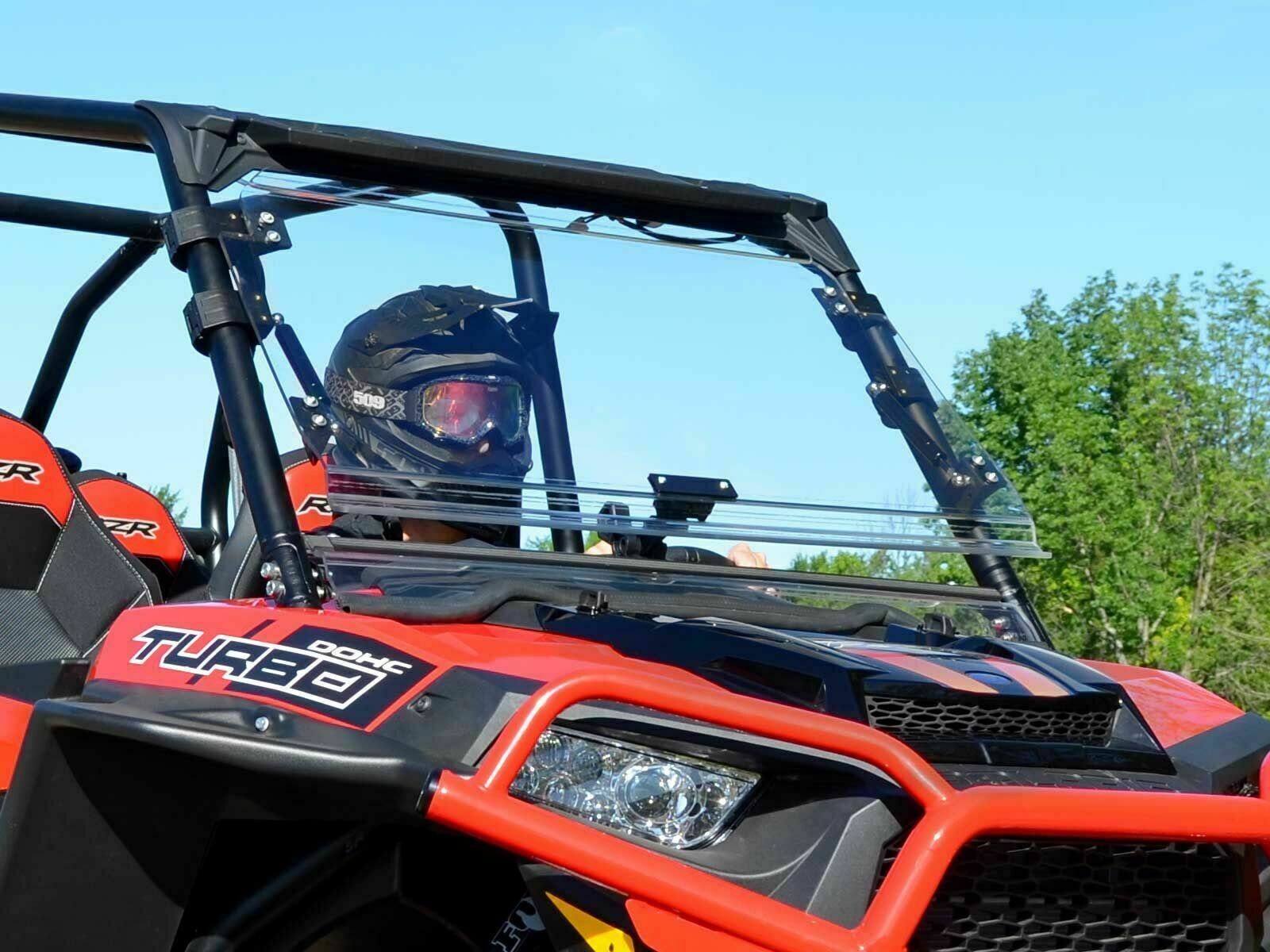 SuperATV Flip Windshield for Polaris RZR XP/Turbo With Ride Command - Image 2