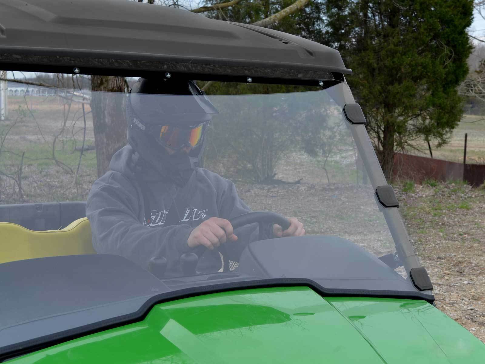 SuperATV Scratch Resistant Full Windshield for John Deere Gator XUV UTV - Image 3