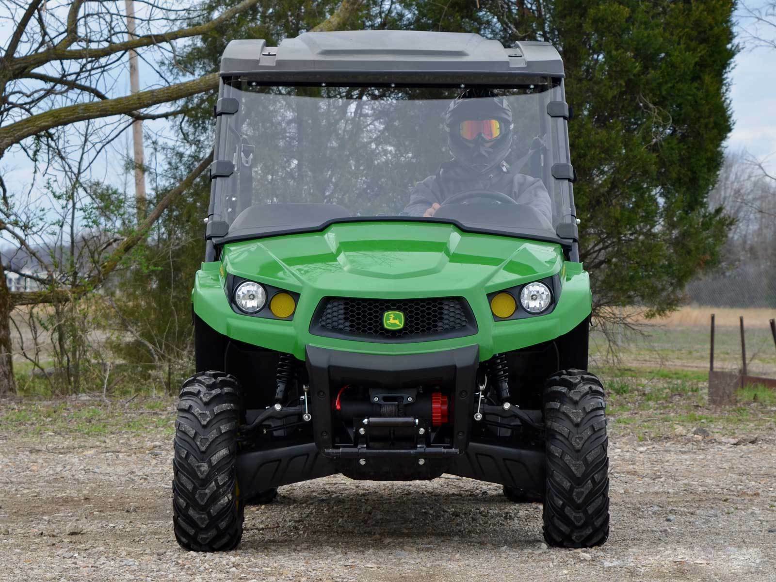 SuperATV Scratch Resistant Full Windshield for John Deere Gator XUV UTV - Image 5